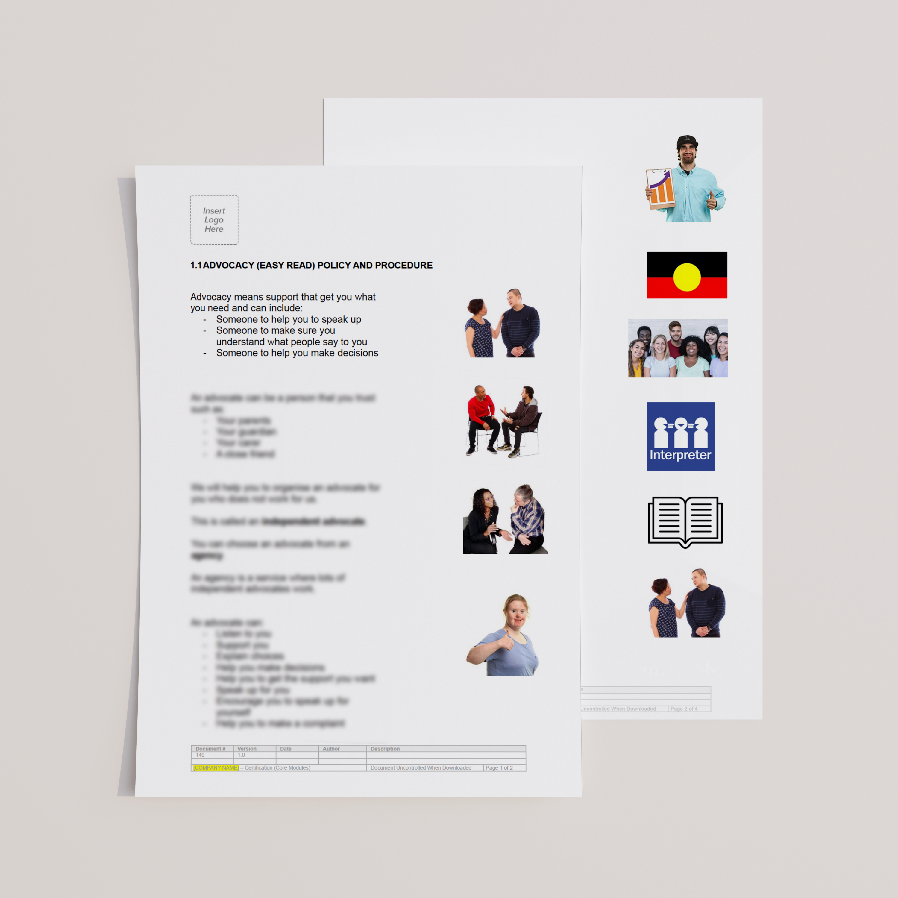 NDIS Easy-Read Policy and Procedure Pack