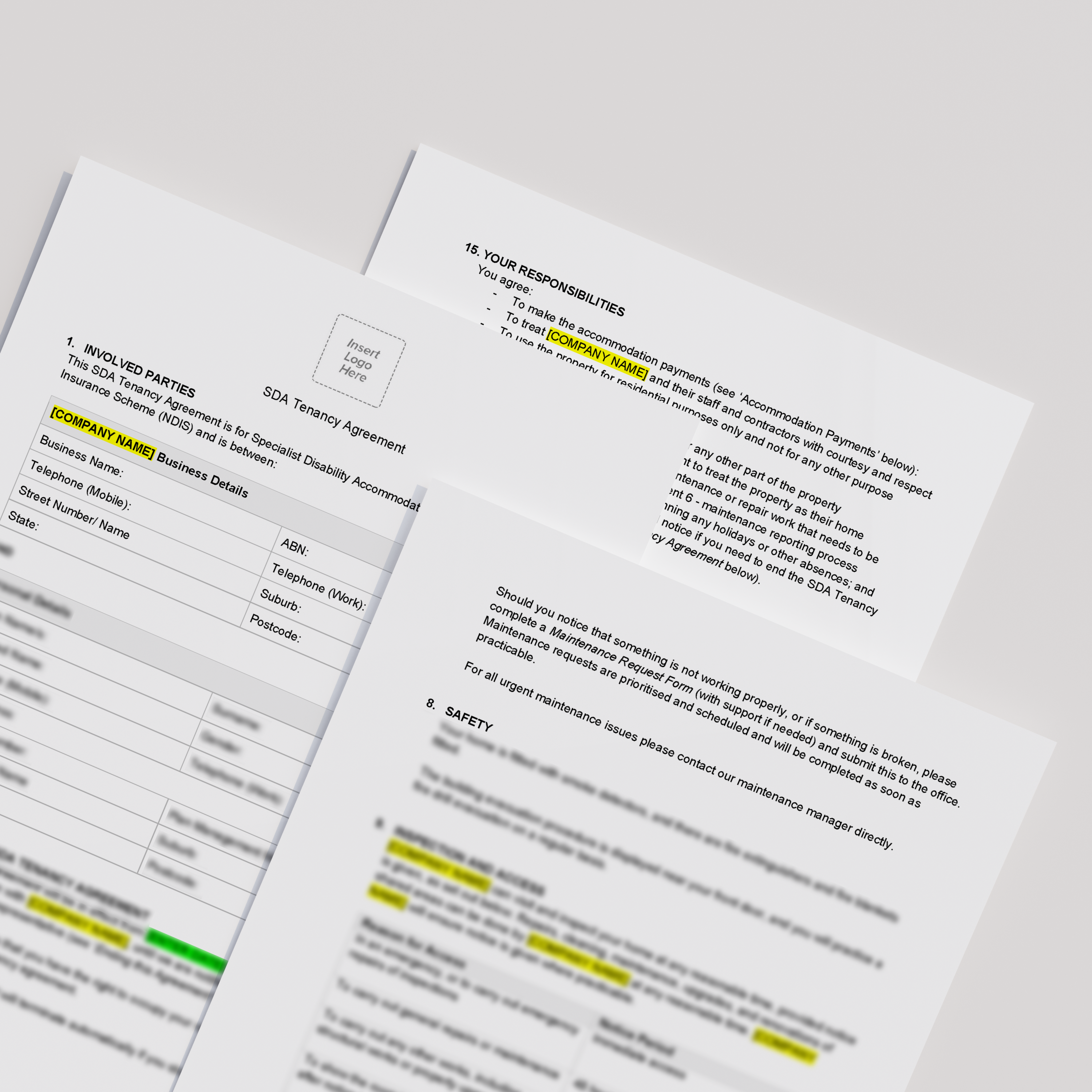 NDIS SDA Tenancy Agreement